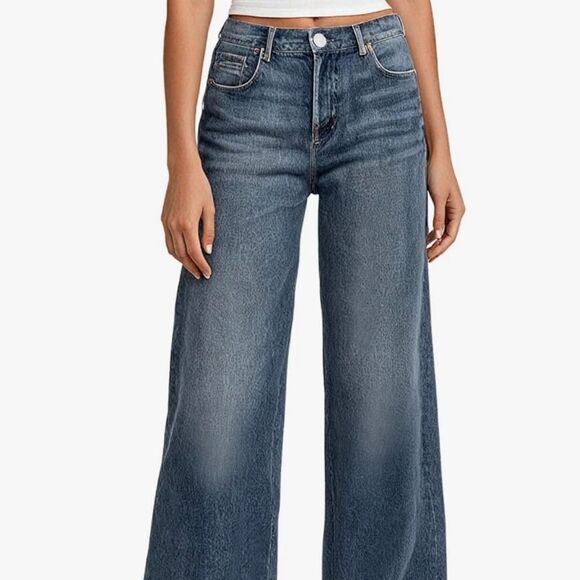AnotherChill Women's Sweatpant Jeans Print Denim Sweatpants - Picture 1 of 10
